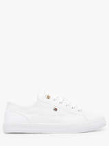 Sneakers En Cuir Tommy hilfiger Blanc women 9170YBS
