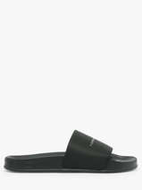 Claquettes En Cuir Tommy hilfiger Noir men 5799BDS