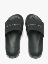 Slippers Uit Leder Tommy hilfiger Zwart men 5799BDS