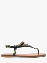 Open Sandalen Uit Leder Les tropeziennes Zwart women HATOME