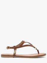 Open Sandalen Uit Leder Les tropeziennes Bruin women HATOME