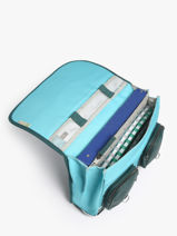 Cartable 2 Compartiments Cameleon Bleu vintage urban PBVBCA35-vue-porte