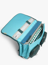 Cartable 2 Compartiments Cameleon Bleu vintage urban 27-vue-porte