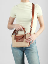 Cross Body Tas Kba Mariniere Osier Lancaster Bruin kba mariniere osier 78-vue-porte