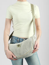 Cross Body Tas Resille Katoen Le voyage en panier Groen resille PM943-vue-porte