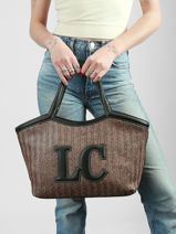 Handtassen Identite Lulu castagnette Bruin identite ADIL-vue-porte