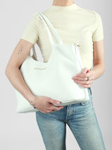 Sac Port� �paule Aleksandra Valentino Blanc aleksandra VBS9W901-vue-porte