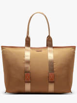 Sac Cabas Zipp� L Mistral Rollable Nylon Et Cuir Lancel Marron mistral A13996