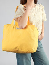 Le Sac Port� �paule A4 C�lestins Coton Recycl� Rivedroite Jaune timeless CELESTIM-vue-porte