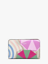 Portefeuille Leder Lancel Roze lancel plage  A14196