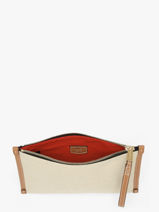 Etui Jour Canvas En Leder Lancel Beige jour A14029-vue-porte