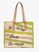 Schoudertas A4 Formaat Summer Capsule Lancel Groen summer capsule A14005