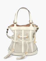 Sac Seau M Premier Flirt Cuir Ajour� Lancel Blanc premier flirt A14010