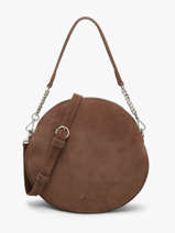 Sac Port� �paule Anna Cuir Daim Nathan baume Marron nathan 9S