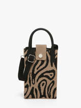 Sac Bandouli�re Phonebag Polyester Miniprix Marron phonebag P202