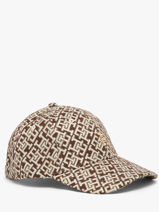 Casquette Tommy hilfiger Marron monogram AW18916-vue-porte