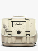 Boekentas 3 Compartimenten Cameleon Beige vintage north CA41