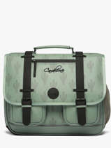 Cartable 3 Compartiments Cameleon Vert vintage north CA41