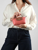 Longchamp Le pliage original Pochette Rose-vue-porte