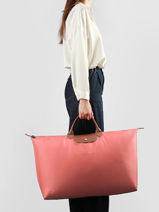 Longchamp Le pliage original Sac de voyage Rose-vue-porte