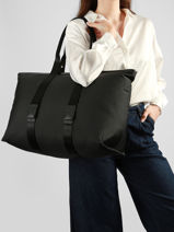 Schoudertas L Mistral Rollable Nylon En Leder Lancel Zwart mistral A13996-vue-porte