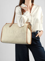 Schoudertas Jour Canvas En Leder Lancel Beige jour A14028-vue-porte