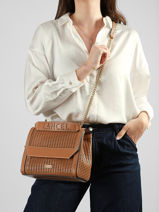 Cross Body Tas Ninon M Ajour� Leder Lancel Bruin ninon A14009-vue-porte