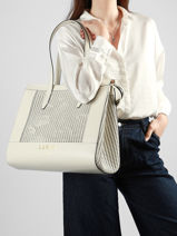 Schoudertas Jour Ajour� Leder Lancel Wit jour A14011-vue-porte