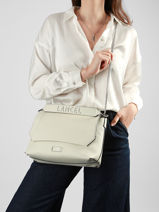 Cross Body Tas L Ninon Soft Leder Lancel Wit ninon A13783-vue-porte