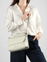 Sac Bandouli�re Ninon Cuir Lancel Blanc ninon A13782-vue-porte
