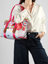 Sac Port� �paule A4 Lancel Plage Lancel Multicolore lancel plage  A14193-vue-porte
