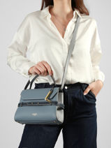 Cross Body Tas Faubourg Leder Lancel Blauw faubourg A13949-vue-porte