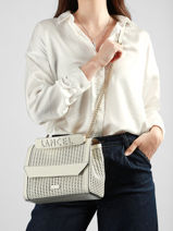 Sac Rabat M Ninon Ajour� Cuir Lancel Blanc ninon A14009-vue-porte