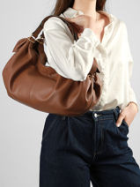 Schoudertas Studio Leder Gerard darel Bruin studio Y457-vue-porte