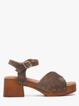 Sandalen Met Hak Uit Leder Semerdjian Bruin women MICOL