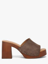 Mules � Talon En Cuir Semerdjian Marron women LAILA