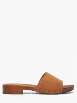 Slippers Uit Leder Semerdjian Bruin women IOLE394