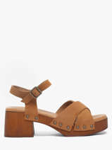 Sandalen Met Hak Uit Leder Semerdjian Bruin women MICOL