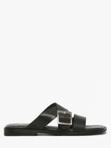 Mules En Cuir Pavement Noir women 25276