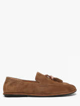 Mocassins Uit Leder Inuovo Bruin women CT003KCN