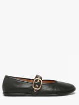 Ballerines Avec Brides En Cuir Inuovo Noir women CT005BLK