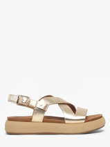 Sandalen Uit Leder Inuovo Goud women 96063GLD