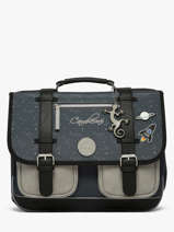 Boekentas 2 Compartimenten Vintage Urban Cameleon Grijs vintage urban CA38