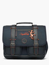 Boekentas 2 Compartimenten Vintage Urban Cameleon Blauw vintage urban CA38