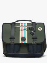 Boekentas 3 Compartimenten Cameleon Blauw vintage urban CA41