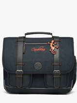 Cartable 3 Compartiments Cameleon Orange vintage urban CA41