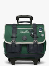 Boekentas Op Wieltjes 2 Compartimenten Vintage Urban Cameleon Groen vintage urban CR38