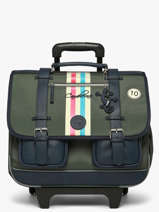 Cartable � Roulettes 3 Compartiments Vintage Urban Cameleon Vert vintage urban CR41
