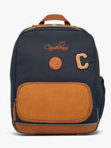 Rugzak 2 Compartimenten Cameleon Blauw vintage urban SO40