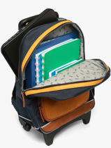 Sac A Dos � Roulettes 2 Compartiments Vintage Urban Cameleon Bleu vintage urban SR40-vue-porte